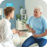 Doctor talking to patient about kidney problems